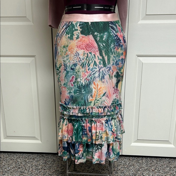Anthropologie Dresses & Skirts - Anthropologie - Maeve Ruffled Tiered Mesh
Midi Skirt - Size XS